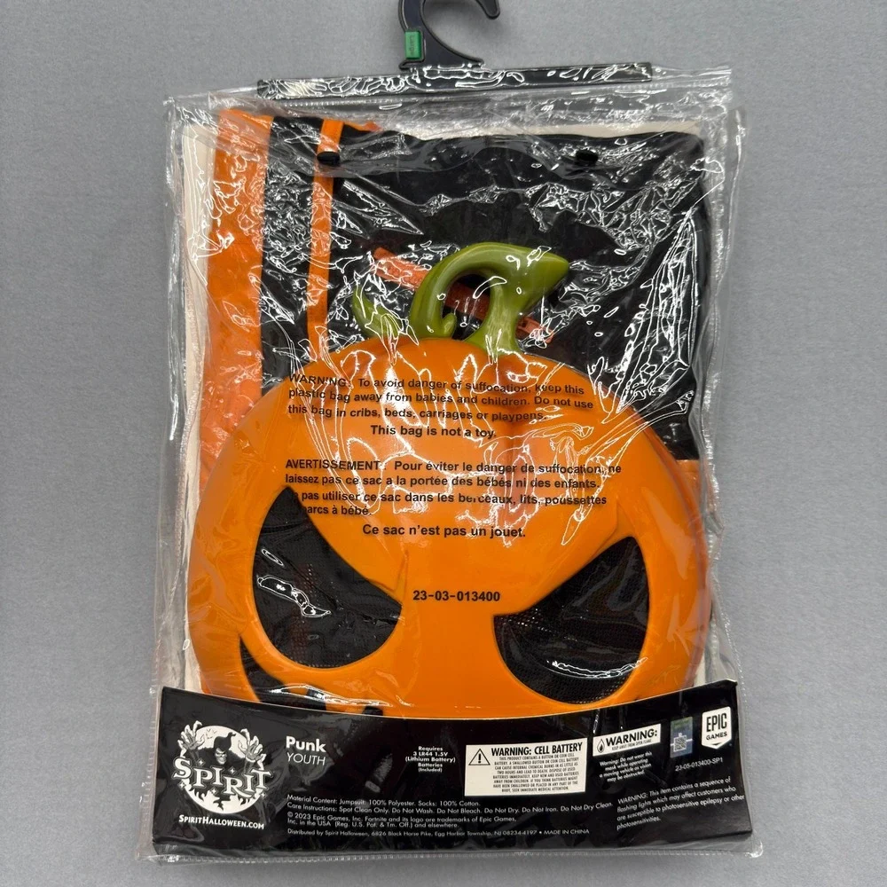 Spirit Fortnite Punk Halloween Costume Boy's Youth LARGE 12-14